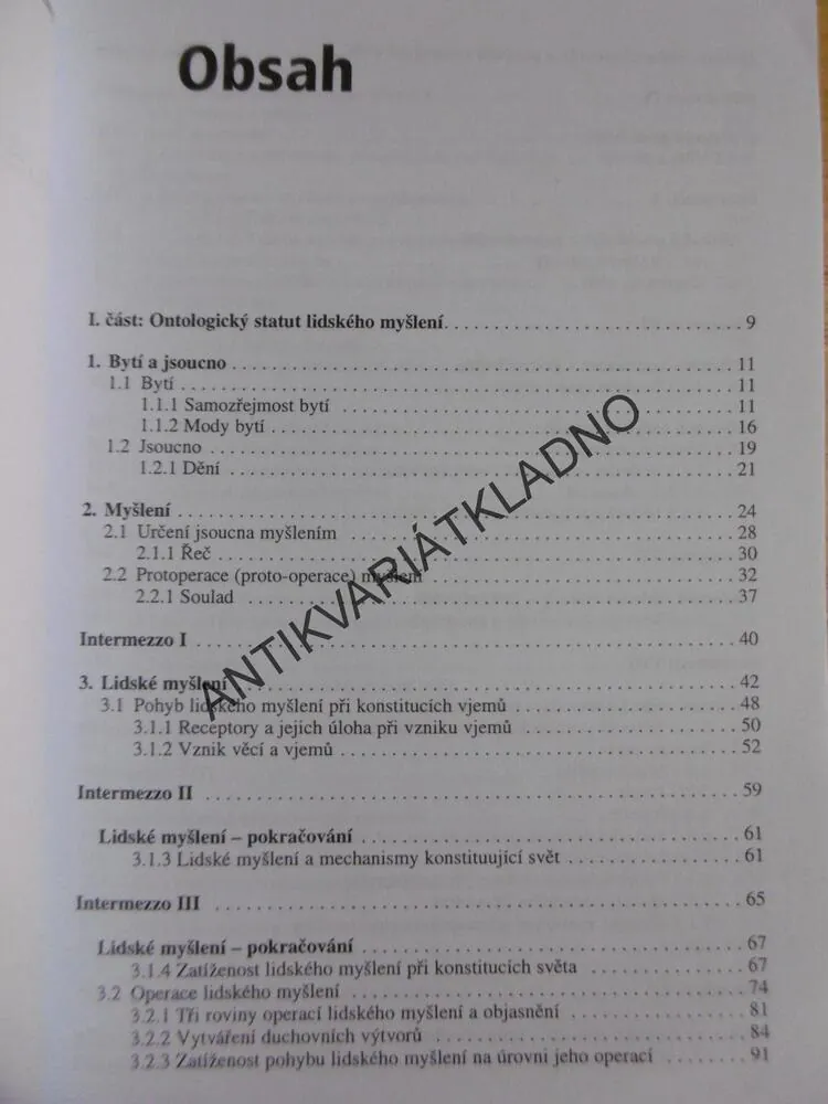 POJEDNÁNÍ O LIDSKÉM MYŠLENÍ, KOGNITIVNÍ VĚDA