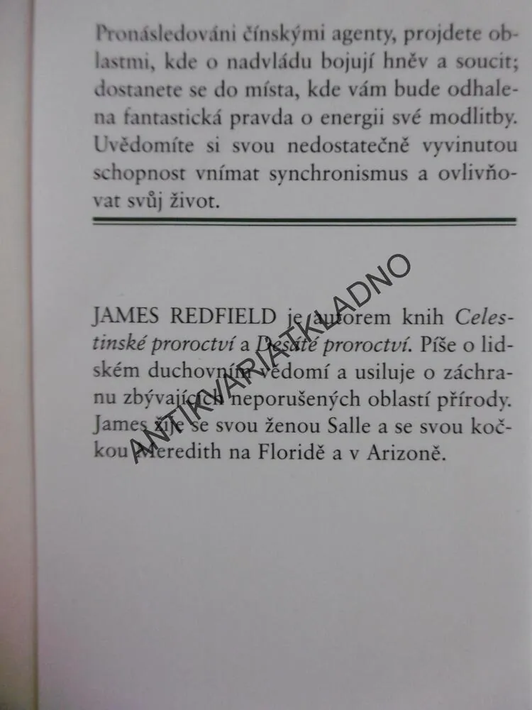 TAJEMSTVÍ SHAMBALY, HLEDÁNÍ JEDENÁCTÉHO PROROCTVÍ, JAMES REDFIELD, **an