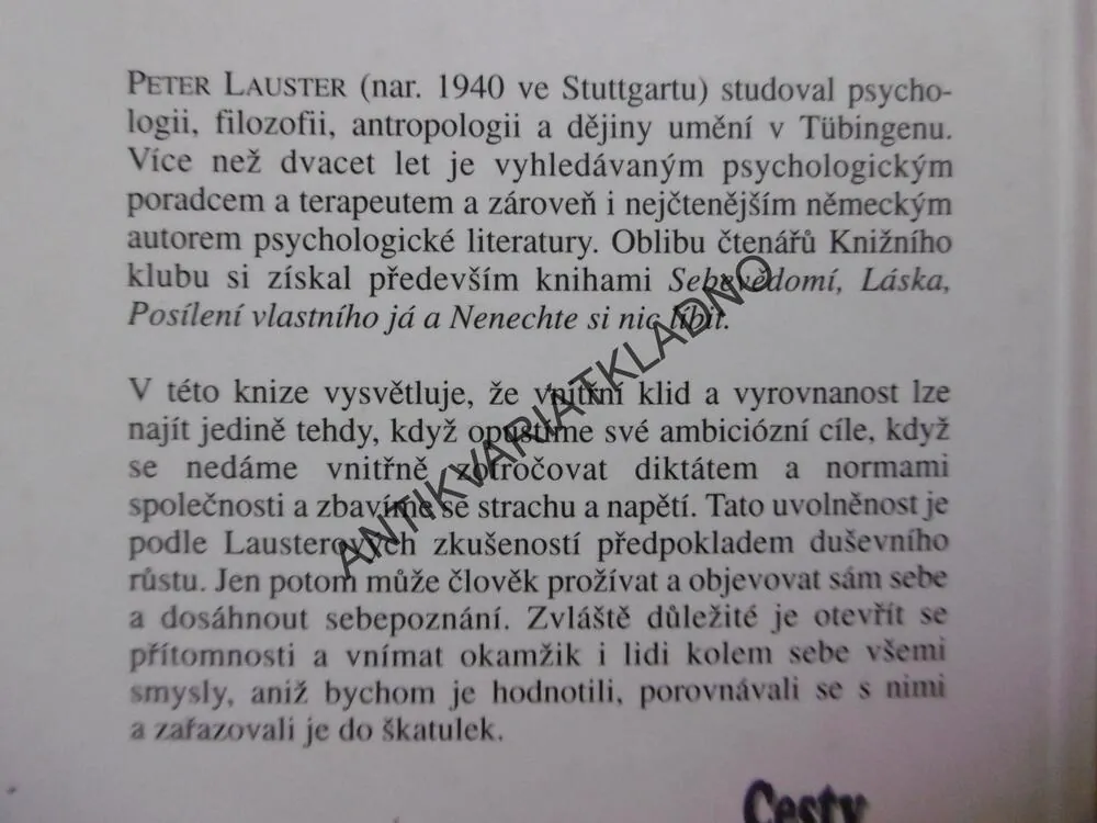 CESTY K VNITŘNÍMU KLIDU, PETER LAUSTER