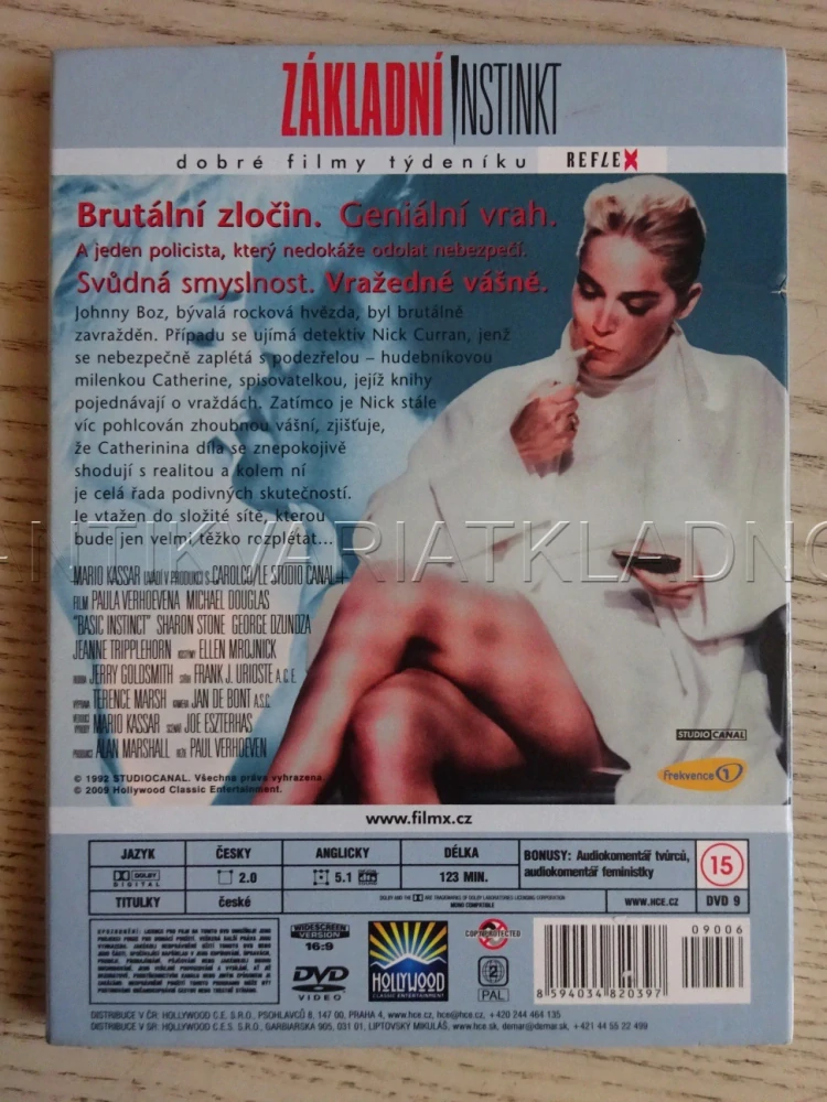 ZÁKLADNÍ INSTINKT, M. DOUGLAS, S. STONE, DVD FILM