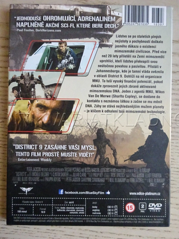 DISTRICT 9, P. JACKSON, DVD FILM