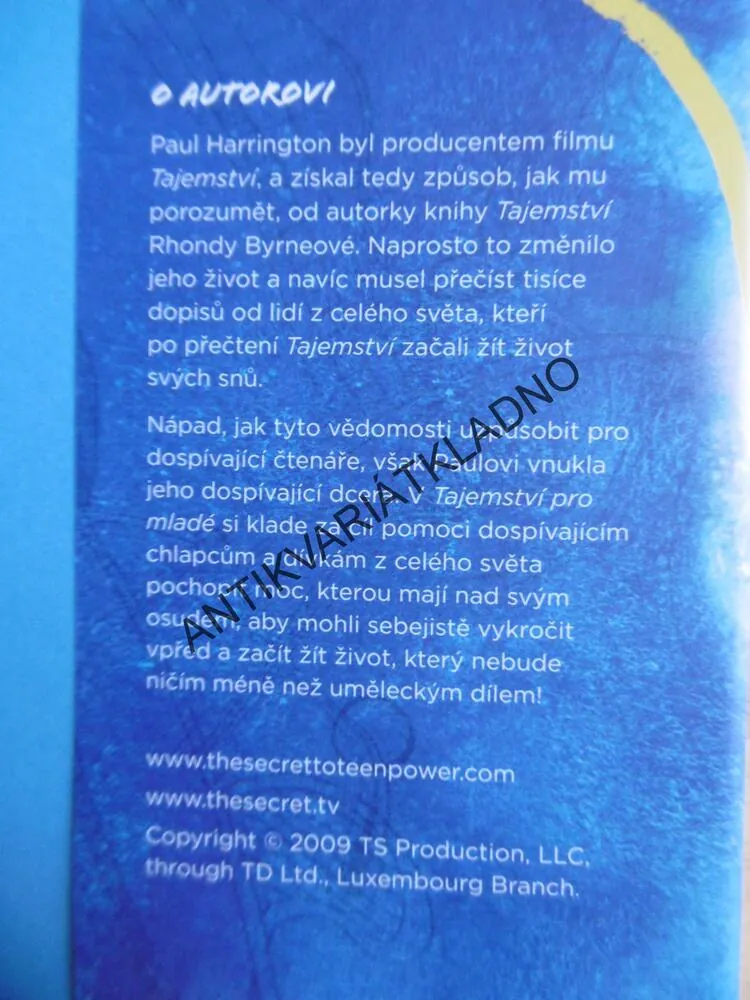 SECRET TAJEMSTVÍ PRO MLADÉ, PAUL HARRINGTON