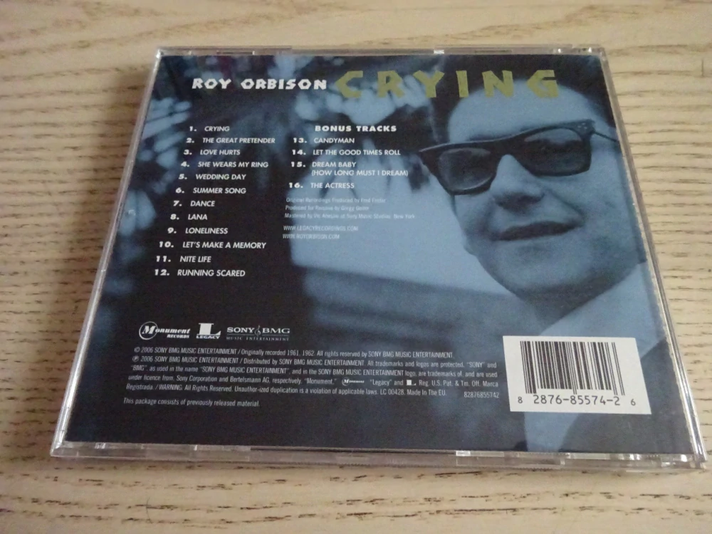 ROY ORBISON, CRYING, CD HUDBA