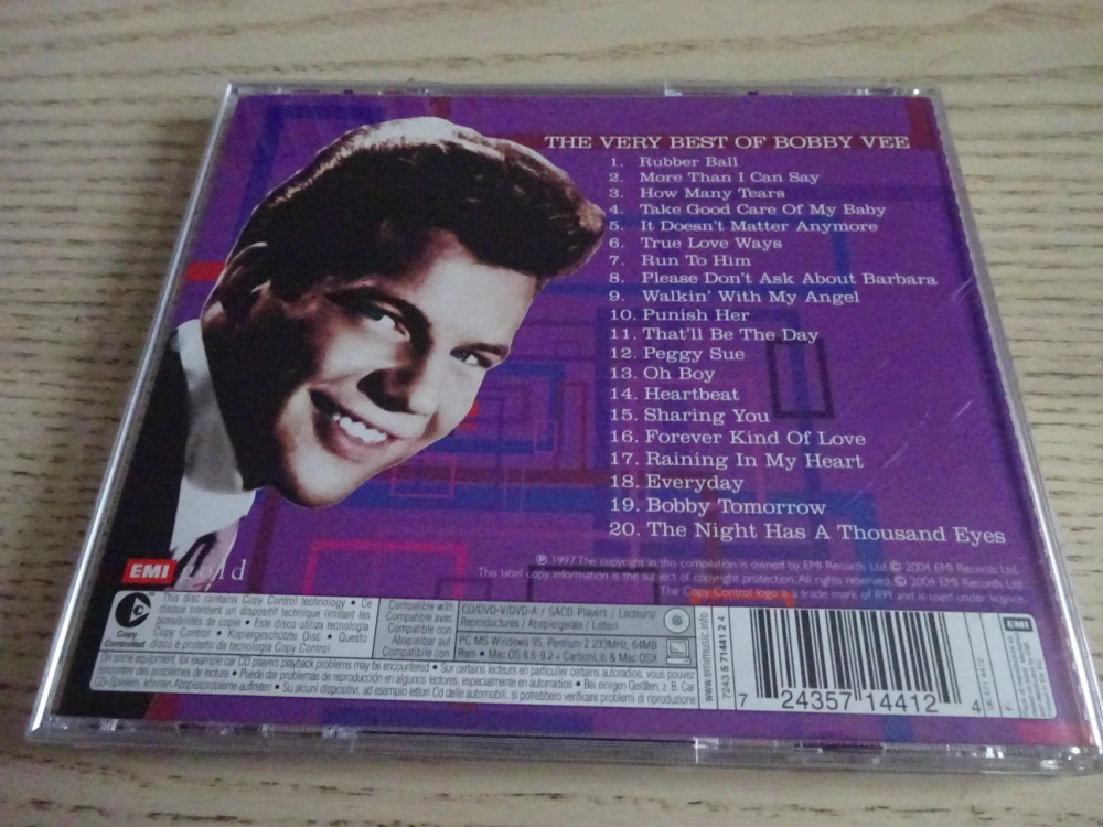 THE VERY BEST OF BOBBY VEE, CD HUDBA