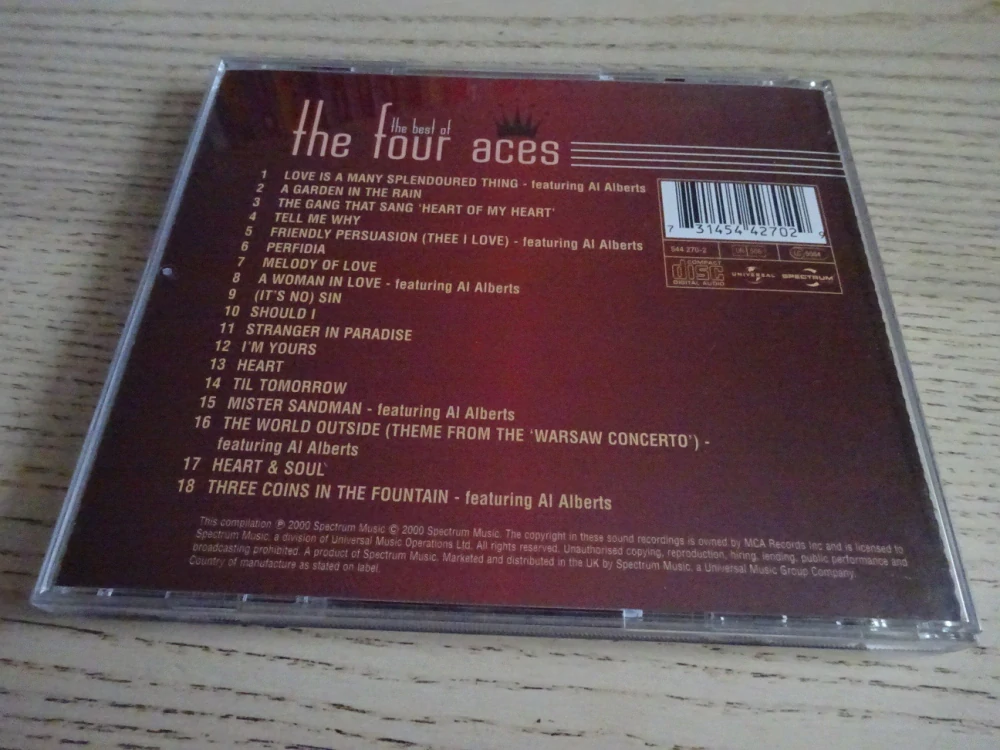THE FOUR ACES, CD HUDBA