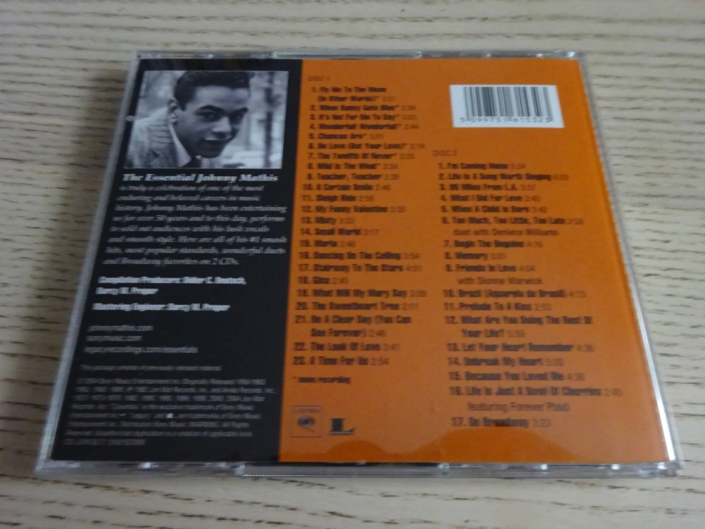 JOHNNY MATHIS, THE ESSENTIAL, CD HUDBA
