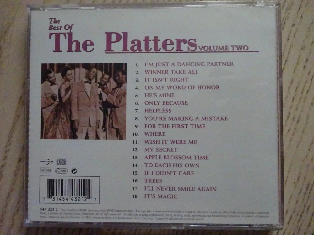 THE PLATTERS, VOL. 2, CD HUDBA