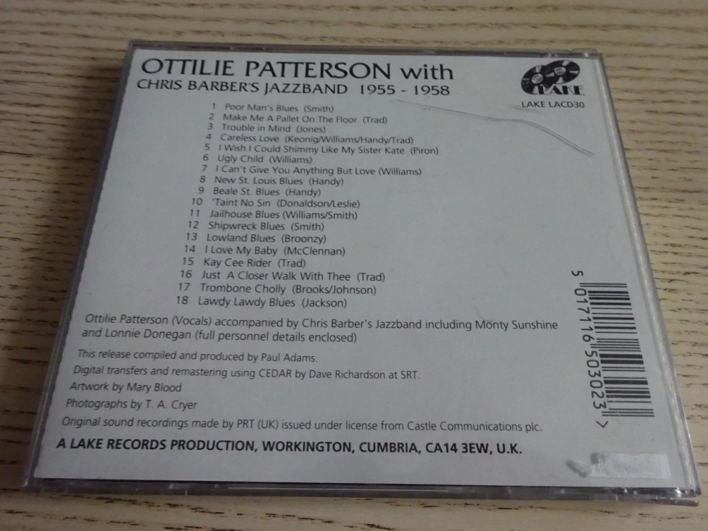 OTTILIE PATTERSON WITH CHRIS BARBER'S JAZZBAND, CD HUDBA