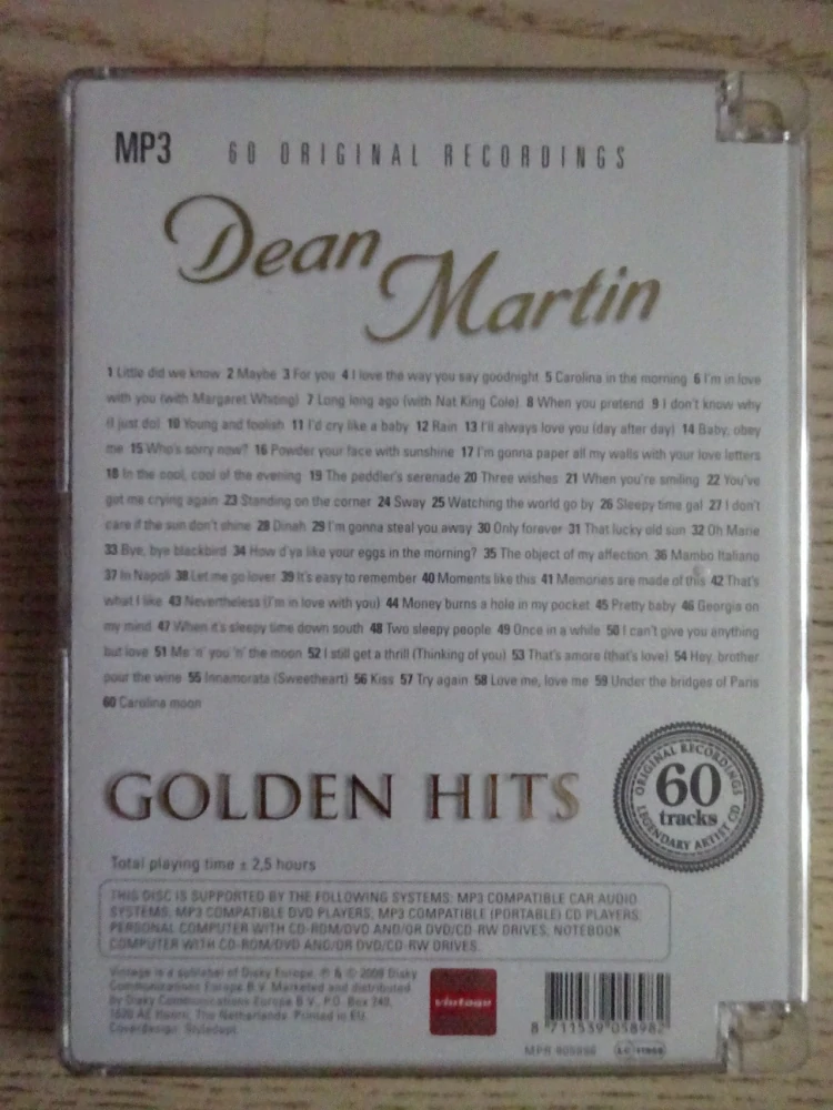 DEAN MARTIN, GOLDEN HITS, CD HUDBA