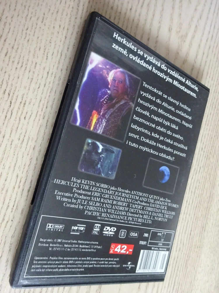 HERCULES A MINOTAUROVO BLUDIŠTĚ, DVD FILM