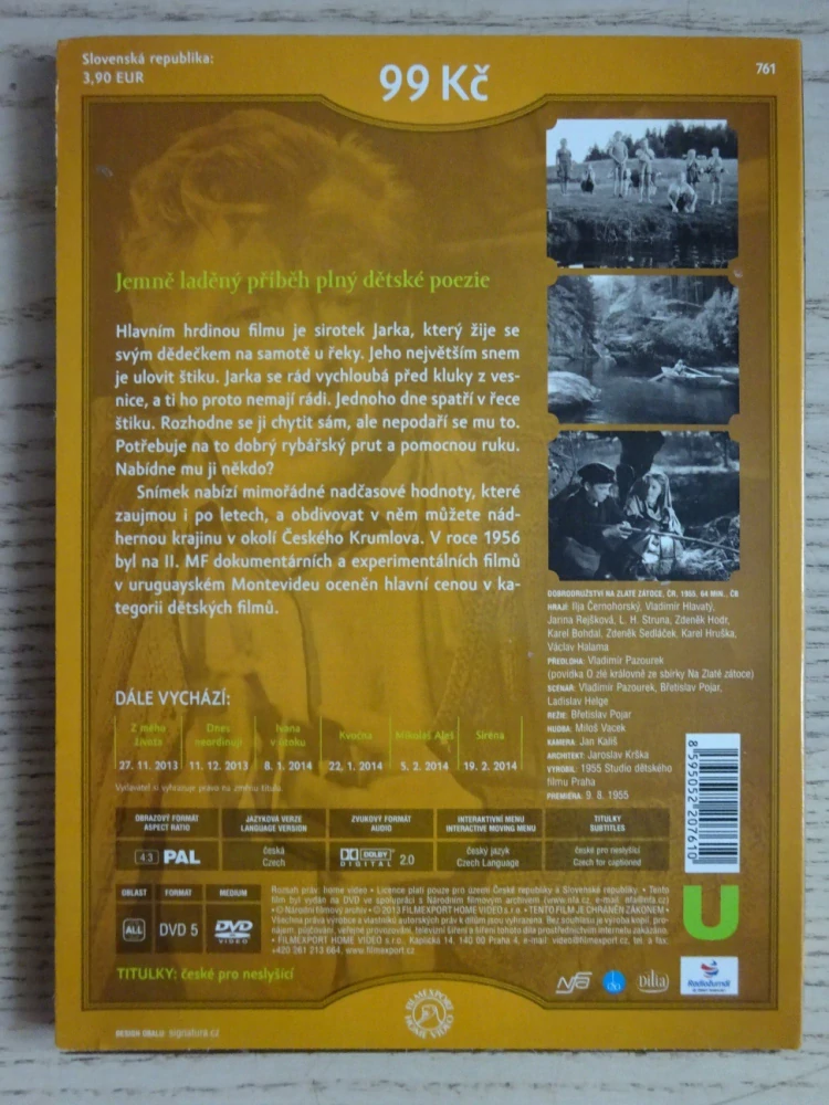 DOBRODRUŽSTVÍ NA ZLATÉ ZÁTOCE, DVD FILM ČR