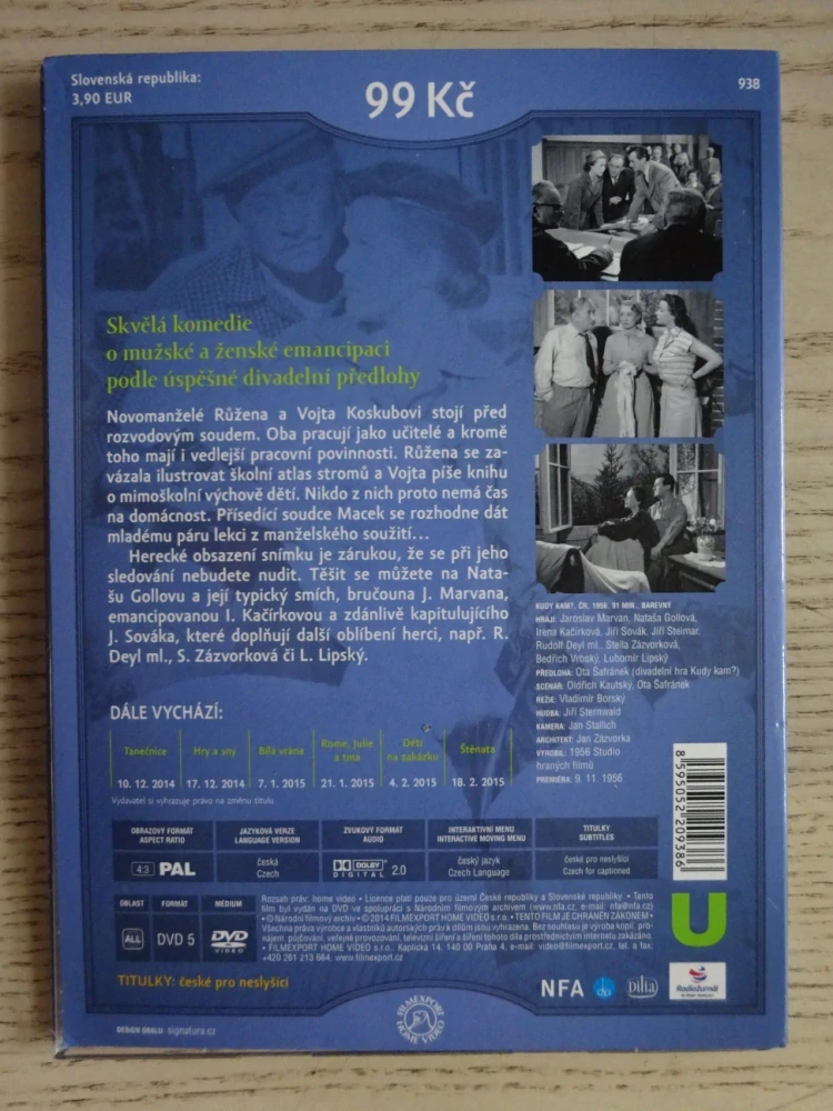 KUDY KAM?, DVD FILM ČR
