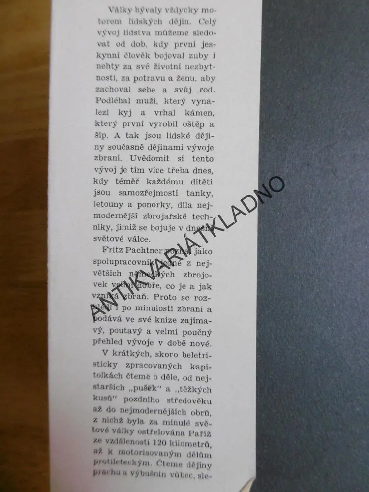 ZBRANĚ, F.PACHNER, VÁLKA