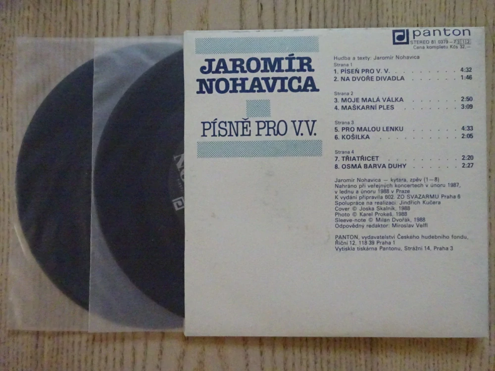 JAROMÍR NOHAVICA, PÍSNĚ PRO V. V., 2X MALÁ DESKA