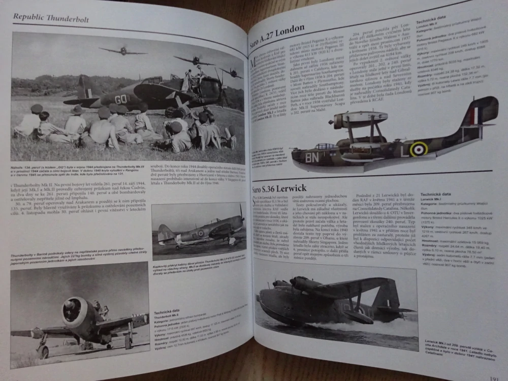 BRITSKÁ VOJENSKÁ LETADLA 2. SVĚTOVÉ VÁLKY, RSAF, FAA 1939-1945, J. MARCH, LETECTVÍ, **an