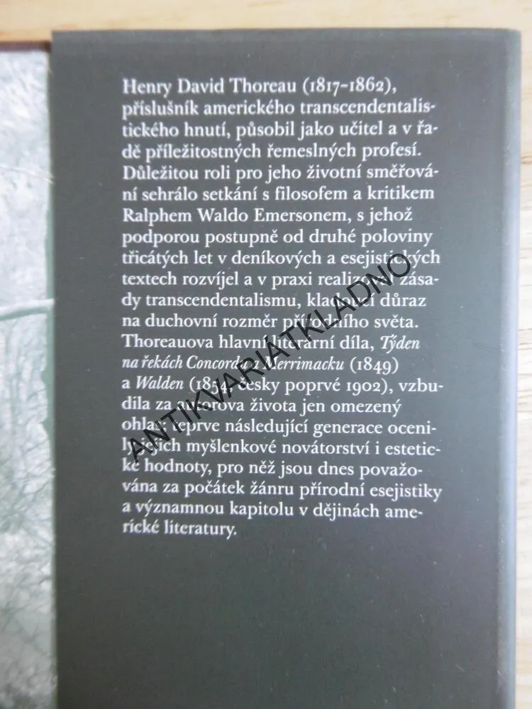 WALDEN, ANEB ŽIVOT V LESÍCH, HENRY DAVID THOREAU