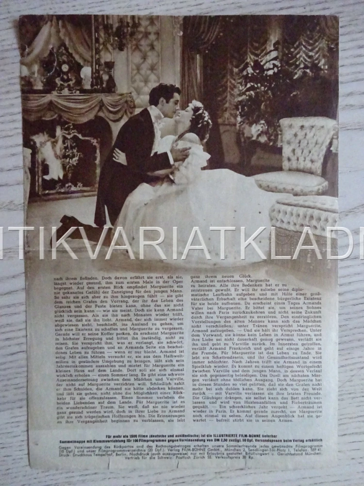 CAMILLE, GRETA GARBO, NĚMECKY, BIO PROGRAM 1400