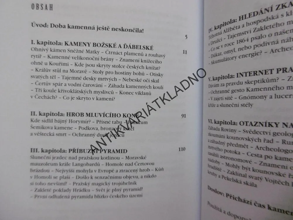 KAMENNÉ OTAZNÍKY ČESKÉ HISTORIE, OTOMAR DVOŘÁK, **an