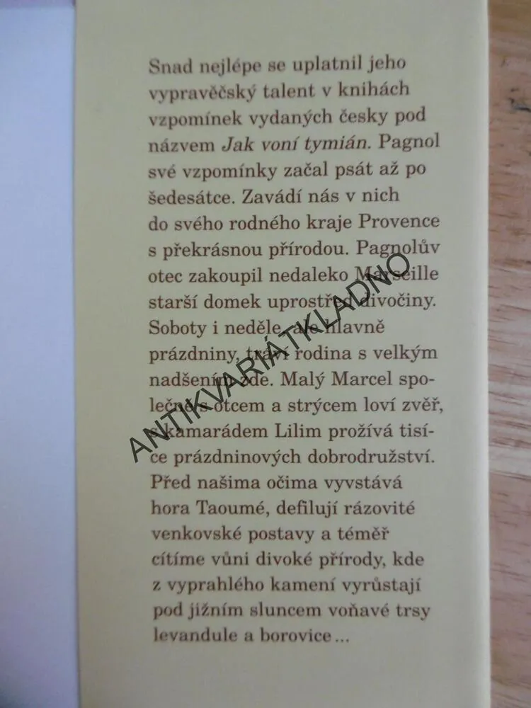 JAK VONÍ TYMIÁN, MARCEL PAGNOL