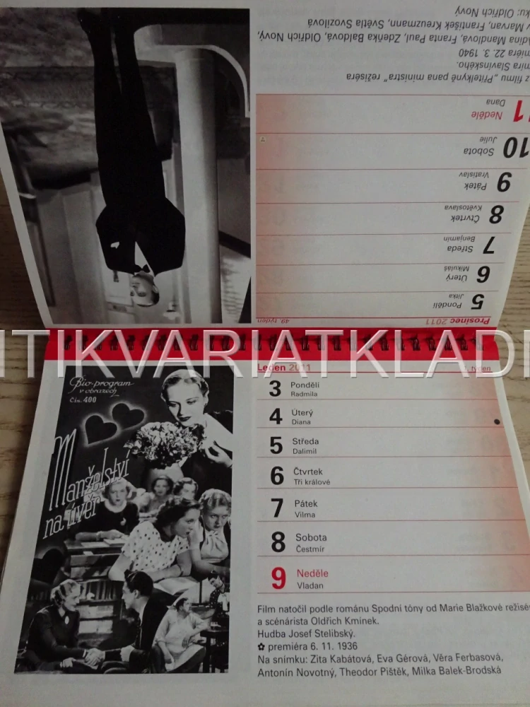 WOLFŮV FILMOVÝ KALENDÁŘ 2011