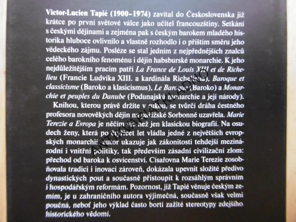 MARIE TEREZIE A EVROPA, VICTOR L.TAPIÉ