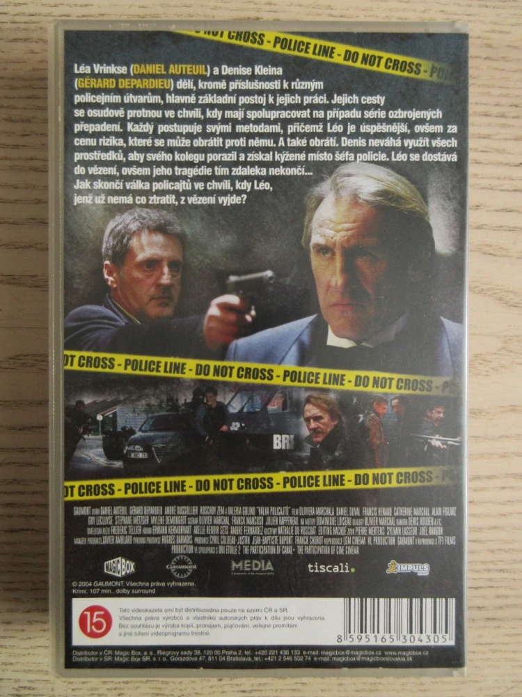 VÁLKA POLICAJTŮ, G. DEPARDIEU, D. AUTEIL, VHS VIDEOKAZETA