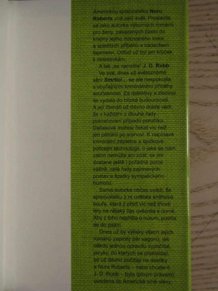 SMRTÍCÍ SLIBY, J.D ROBB, NORA ROBERTSOVÁ, **an