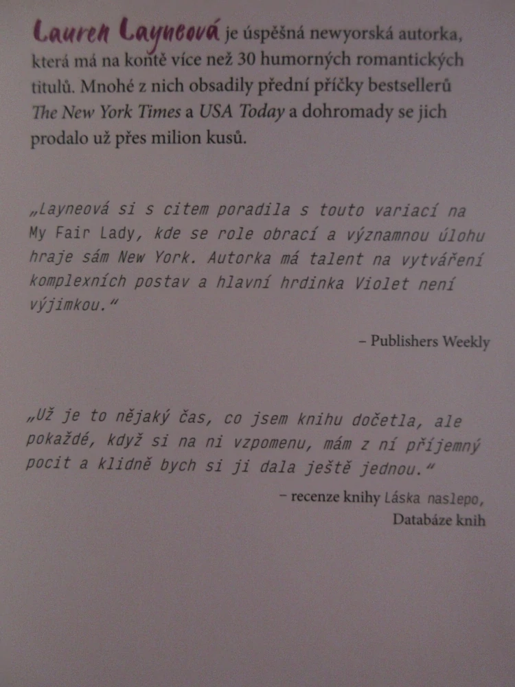 LÁSKA Z MANHATTANU ANEB JAK VYROBIT GENTLEMANA, LAUREN LAYNEOVÁ, **an