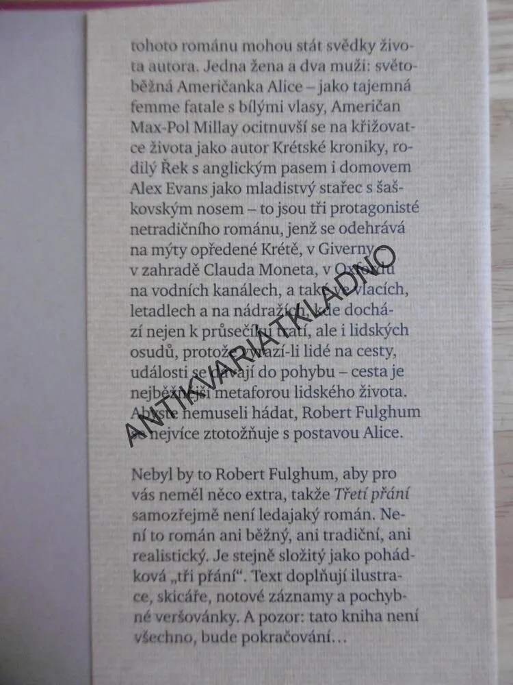 TŘETÍ PŘÁNÍ, ROBERT FULGHUM