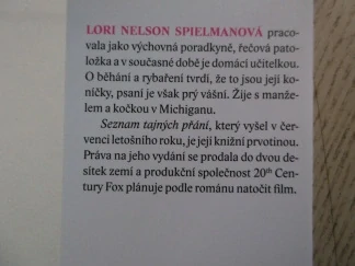 SEZNAM TAJNÝCH PŘÁNÍ, LORI NELSON SPIELMANOVÁ, **an