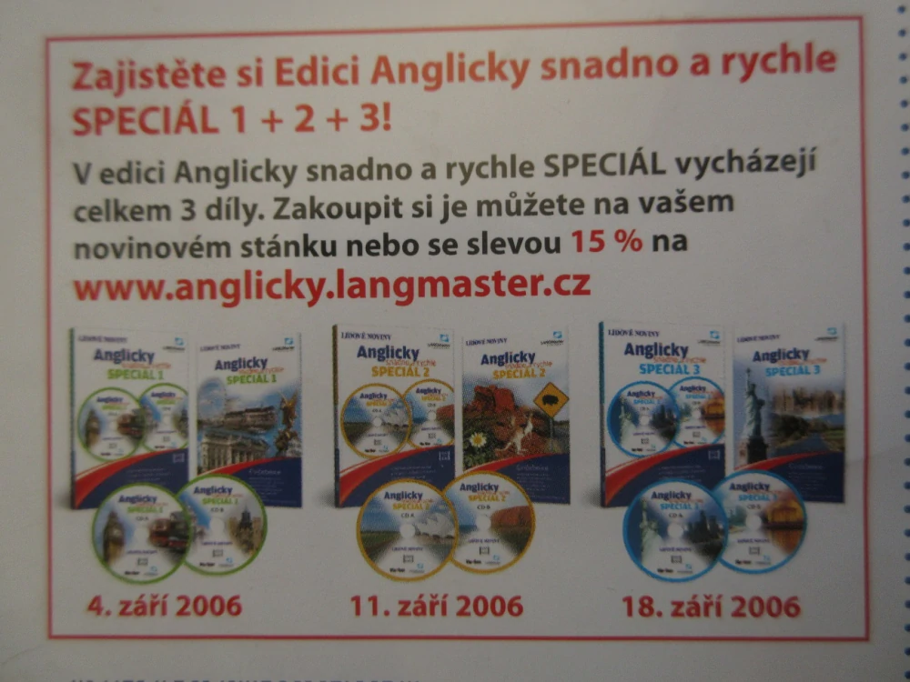 ANGLICKY SNADNO A RYCHLE, SPECIÁL 1-3, DVD FILM