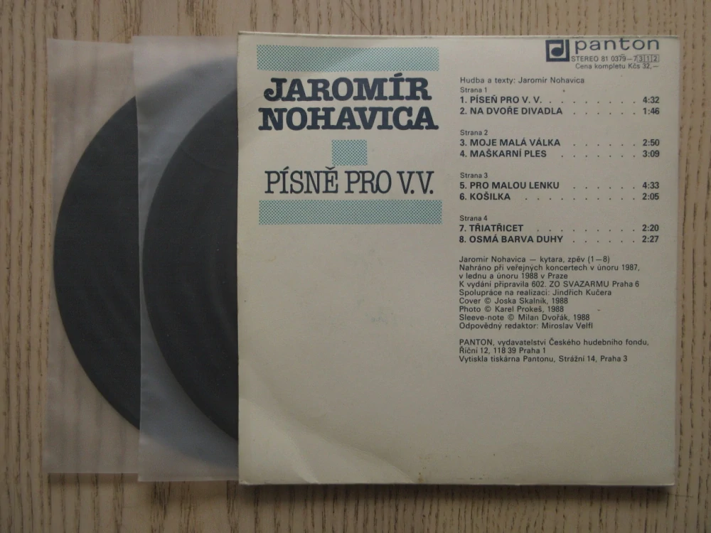 JAROMÍR NOHAVICA, PÍSNĚ PRO V. V., 2X MALÁ DESKA