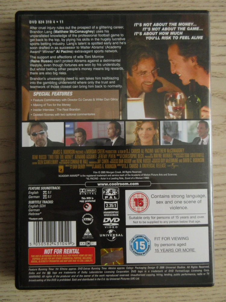 MAXIMÁLNÍ LIMIT, AL PACINO, R. RUSSO, GB OBAL, ČESKÁ VERZE, DVD FILM