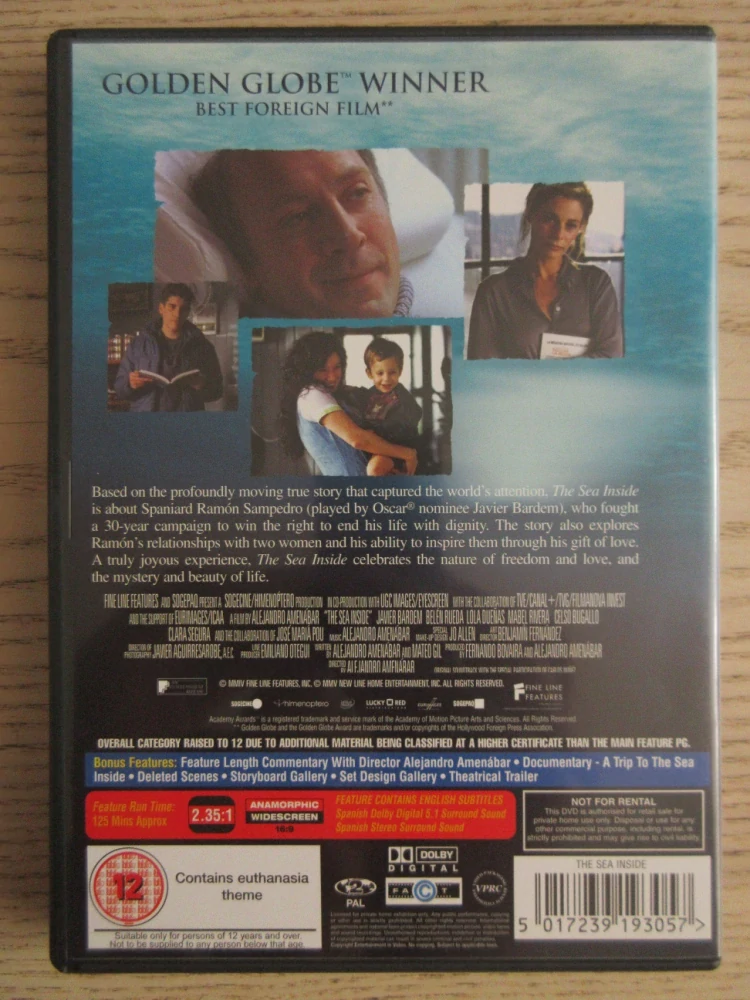 HLAS MOŘE, J. BARDEM, GB OBAL, ČESKÁ VERZE, DVD FILM