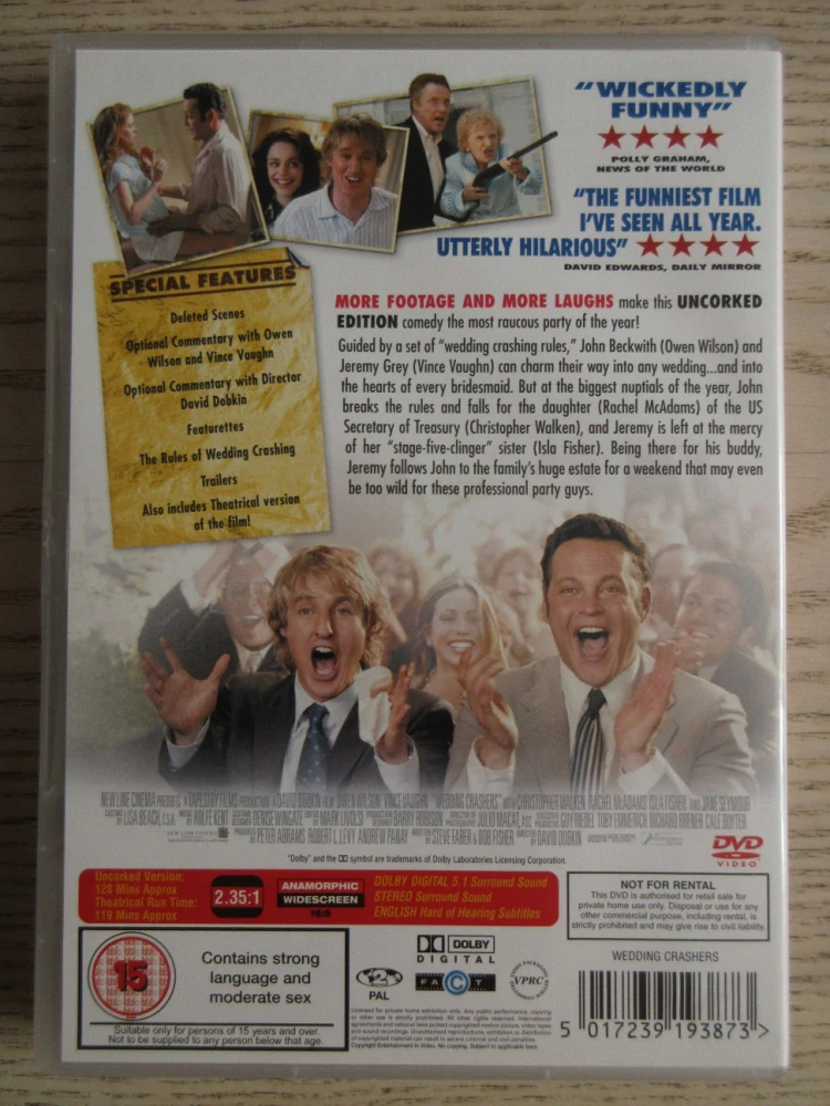 NESVATBOVI, O. WILSON, V. VAUGHN, GB OBAL, ČESKÁ VERZE, DVD FILM