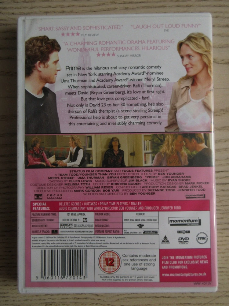 PRIME, M. STREEP, U. THURMAN, GB OBAL, ČESKÁ VERZE, DVD FILM