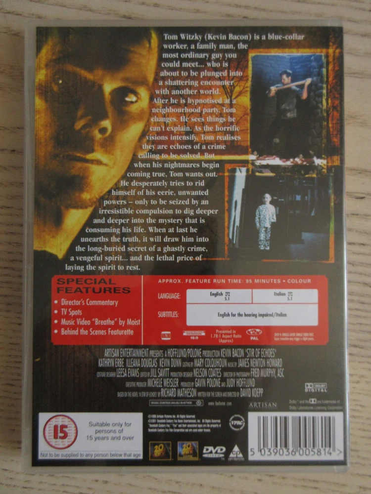 OZVĚNY MRTVÝCH, K. BACON, GB OBAL, ČESKÁ VERZE, DVD FILM