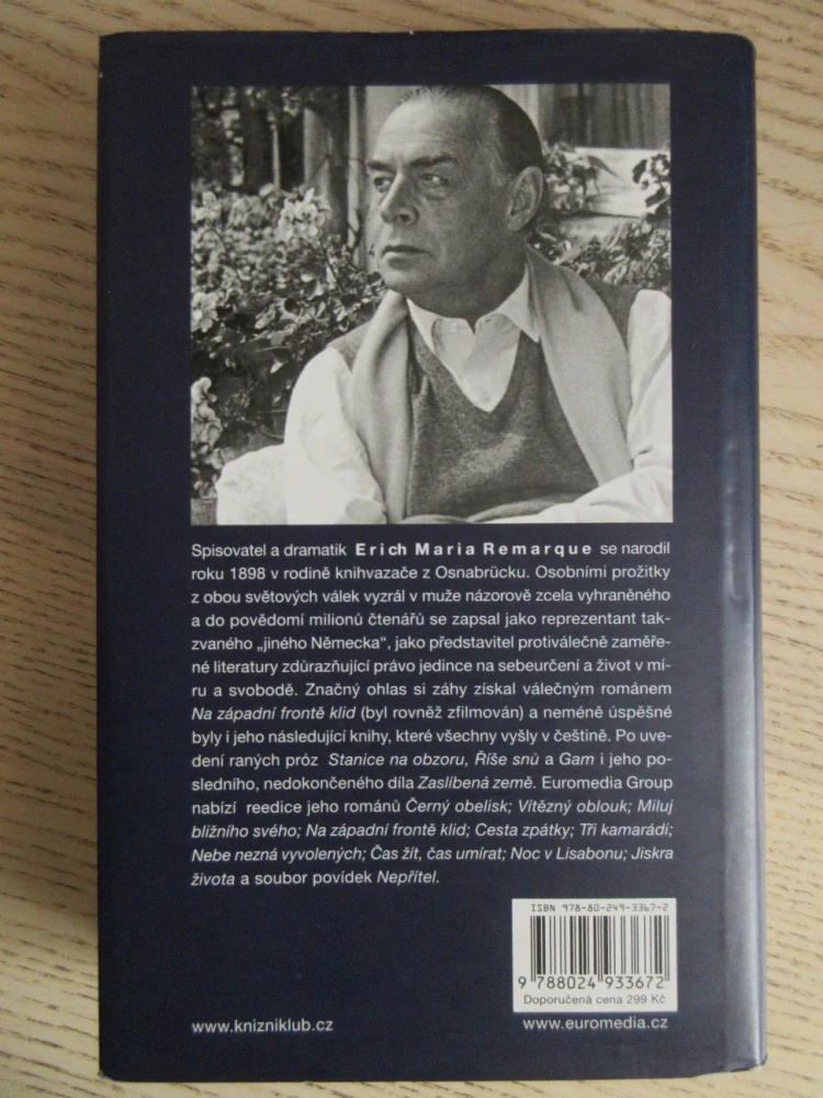 TŘI KAMARÁDI, ERICH MARIA REMARQUE, **an