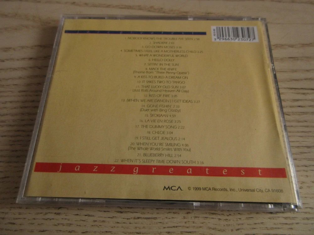 ALL TIME GREATEST HITS, SATCHMO, LOUIS ARMSTRONG, CD HUDBA