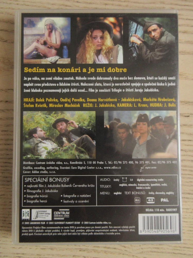 SEDÍM NA KONARI A JE MI DOBRE, POLÍVKA, PAVELKA, DVD FILM ČR