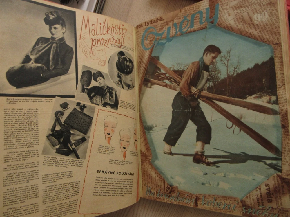 OZVĚNY 1-2, MÓDA, HUMOR, MÍSTOPIS, VAŘENÍ, DĚJINY, DOBOVÉ REKLAMY, ROK 1939, **an