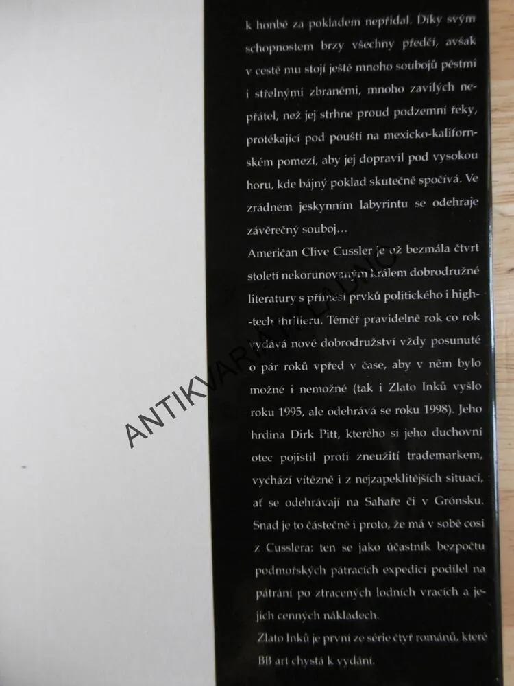 ZLATO INKŮ, CLIVE CUSSLER, **an