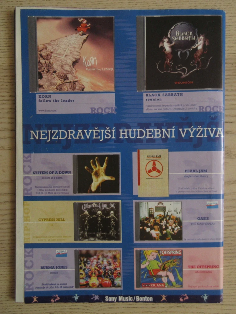ROCKOVÝ MAGAZÍN SPARK, Č. 11/98, PLAKÁT THE OFFSPRING, ALEŠ BRICHTA, **an
