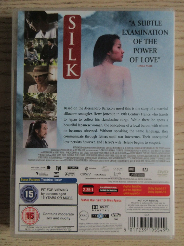 HEDVÁBÁ CESTA, M. PITT, K. KNIGHTLEY, GB OBAL, ČESKÁ VERZE, DVD FILM