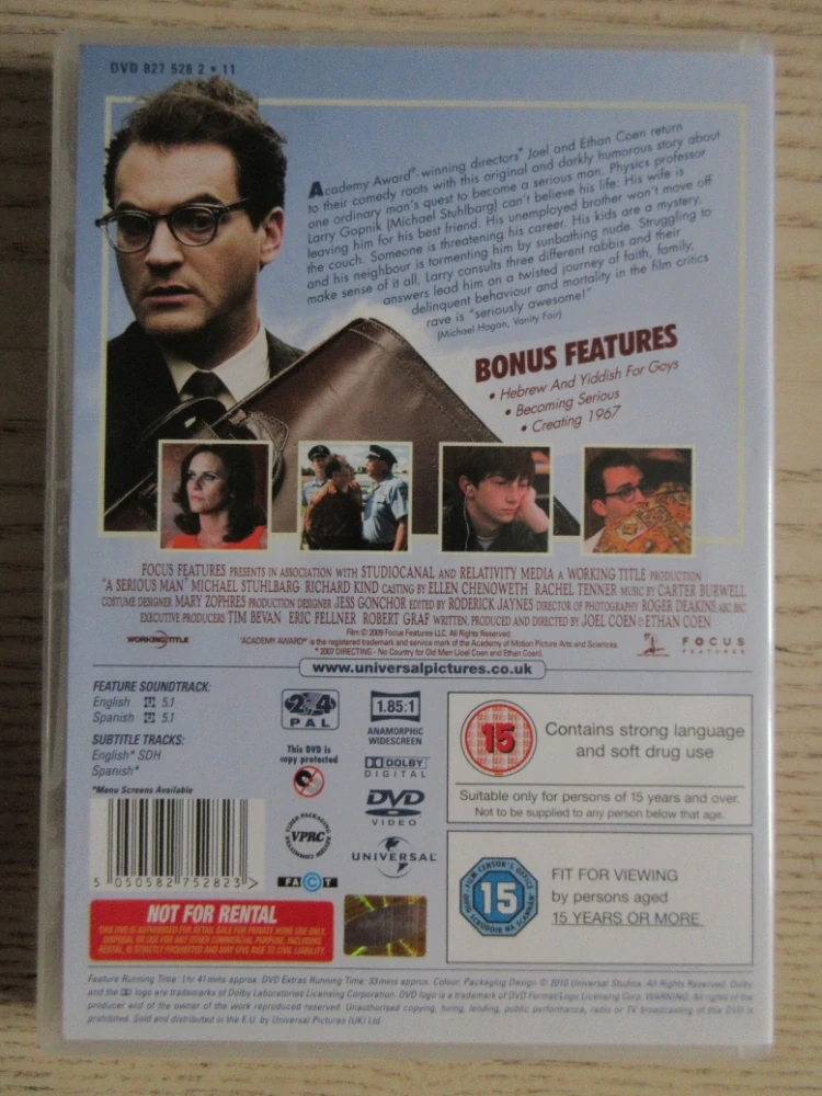 SERIÓZNÍ MUŽ, M. STUHLBARG, R. KIND, GB OBAL, ČESKÁ VERZE, DVD FILM