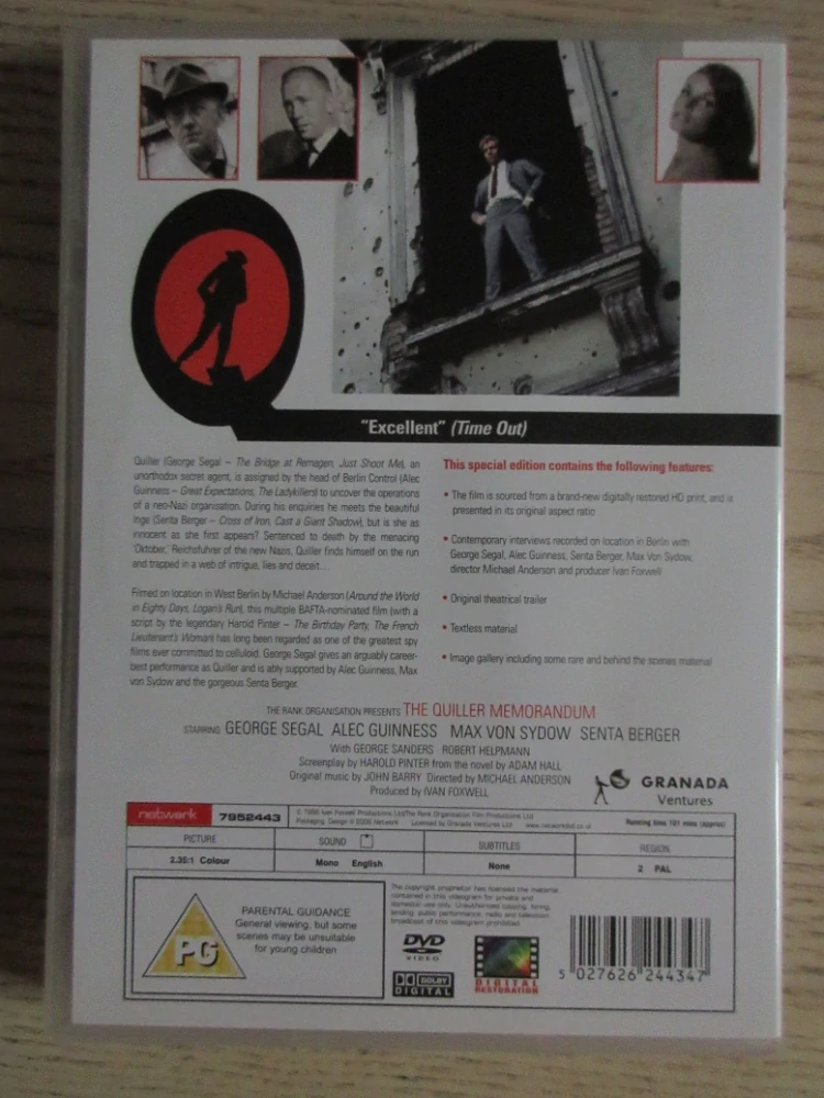QUILLEROVI MEMORANDUM, GB OBAL, ČESKÁ VERZE, DVD FILM