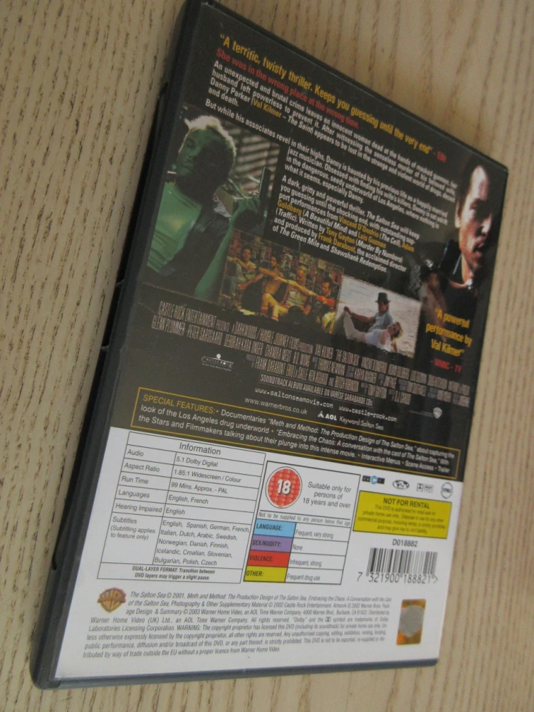 SALTON SEA, V. KILMER, V. D'OMOFRIO, DVD FILM