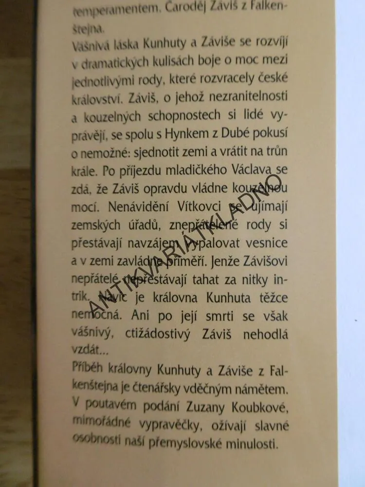 RYTÍŘ ZELENÉ RŮŽE, ZÁVIŠ Z FALKENŠTEJNA, ZUZANA KOUBKOVÁ