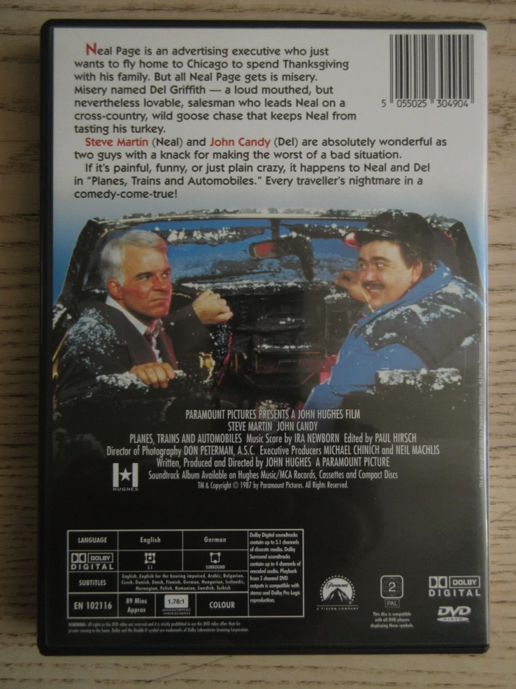 LETADLA, VLAKY A AUTOMOBILY, S. MARTIN, J. CANDY, DVD FILM