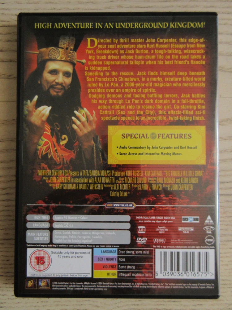 VELKÉ NESNÁZE V MALÉ ČÍNĚ, K. RUSSELL, K. CATTRALL, DVD FILM